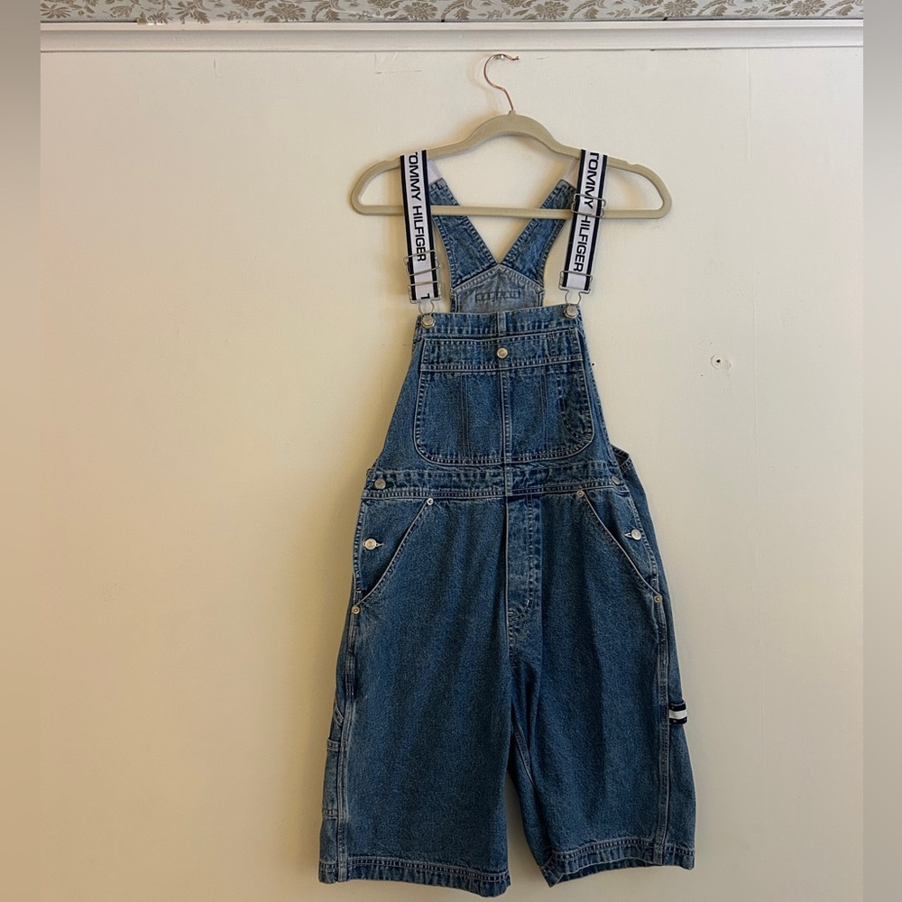 Vintage 1990s Tommy Hilfiger denim shorts Overalls